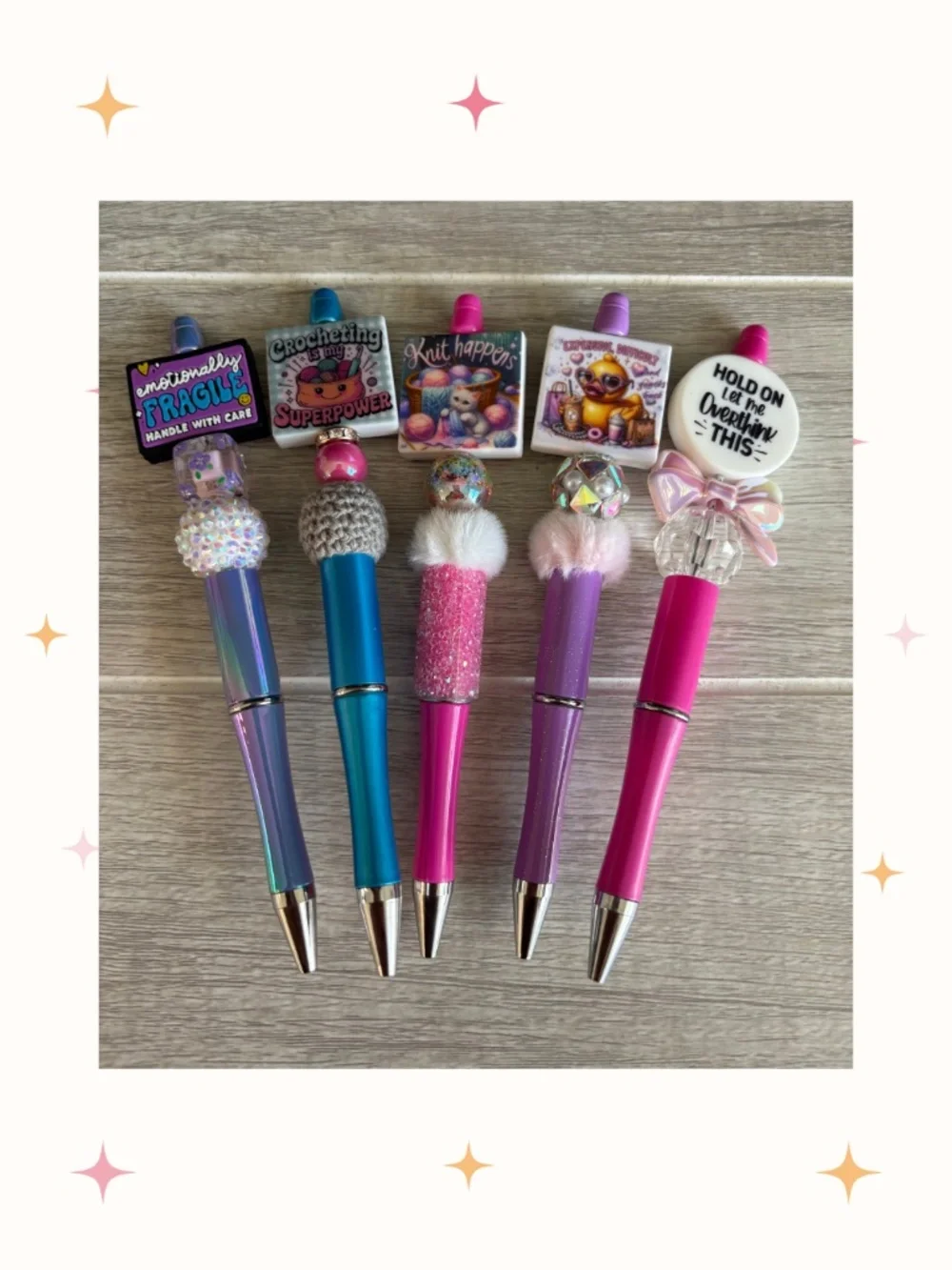 Handmade Sayings Beaded Pens You Choose
